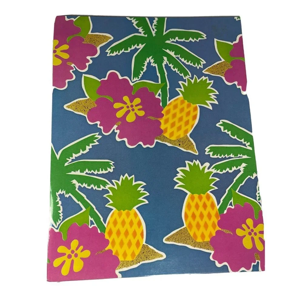 Rooster Tail Vintage 1987 Mead Portfolio To Pocket No Holes School Folder Tropic